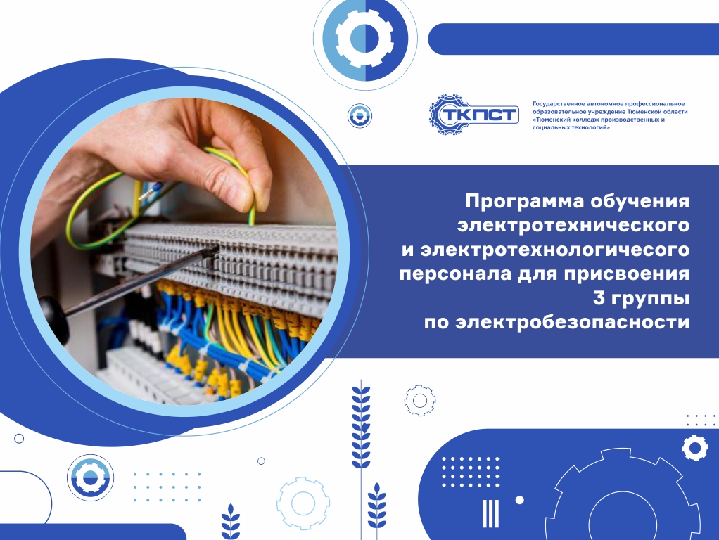 Программа обучения электротехнического и электротехнологичесого персанала для присвоения  3 группы по электробезопасности